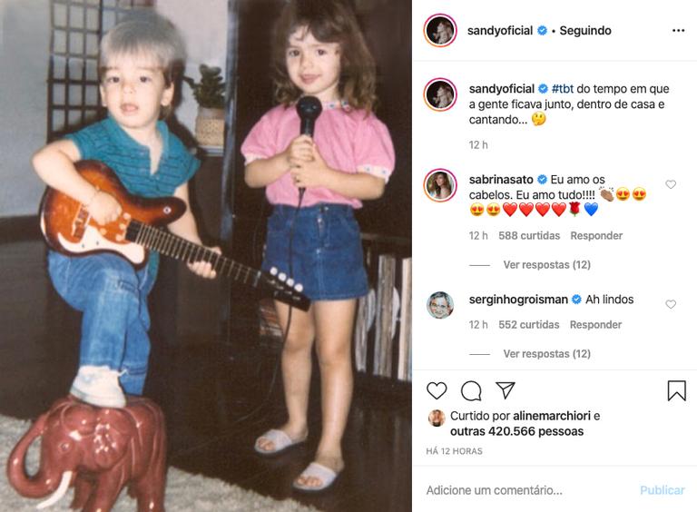 Sandy e Junior levantam suspeitas de live nas redes