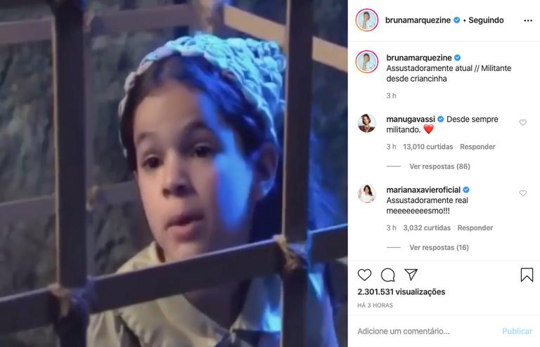 Bruna Marquezine relembra cena com Claudia Raia