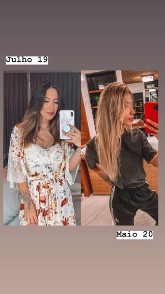 Gabi Brandt mostra 'antes e depois'