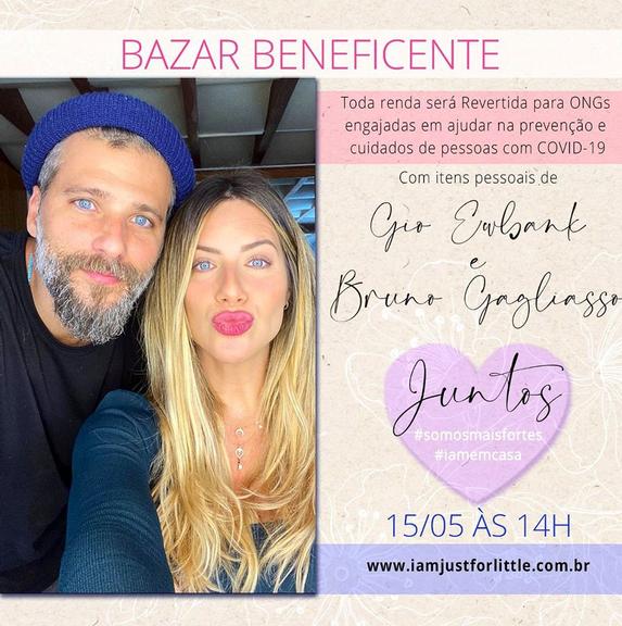 Giovanna Ewbank e Bruno Gagliasso abrem mão de roupas para bazar