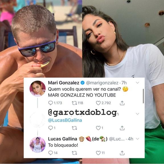 Lucas Gallina revela que foi bloqueado por Mari Gonzalez