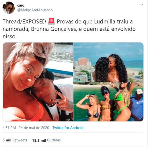 Teoria bizarra sobre suporta traição de Ludmilla