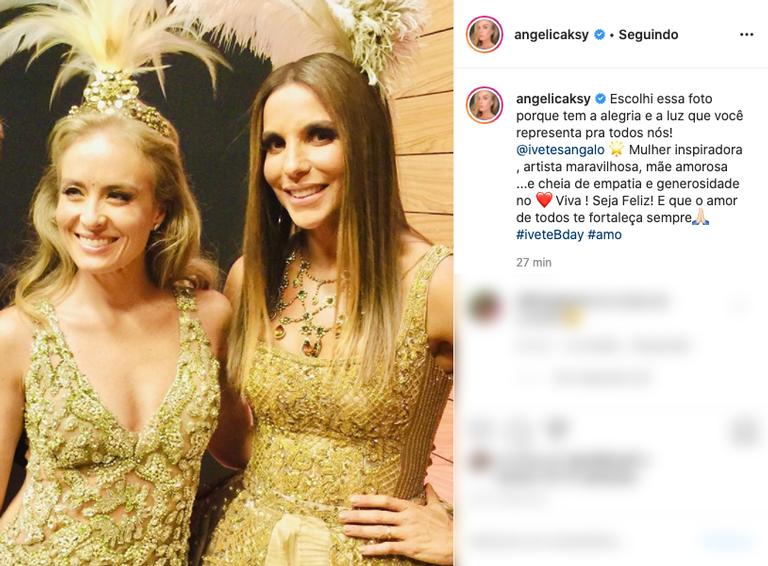 Angélica faz homenagem à Ivete Sangalo