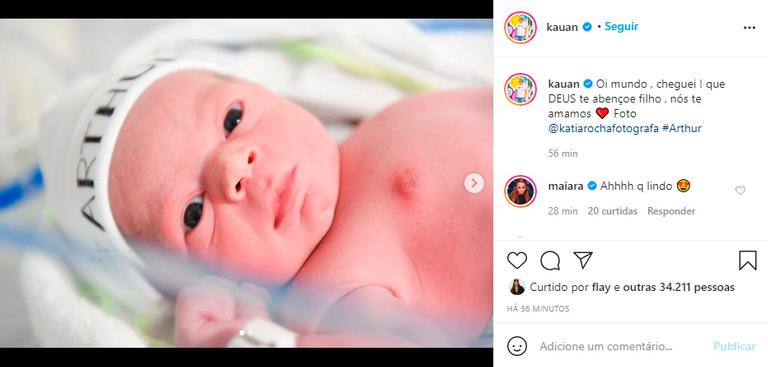 Kauan mostra foto de Arthur