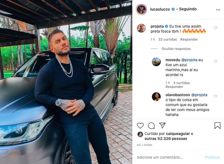 Lucas Lucco ostenta carrão luxuoso na web