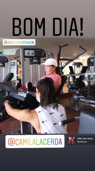 Zilu Camargo pega pesado em rotina fitness