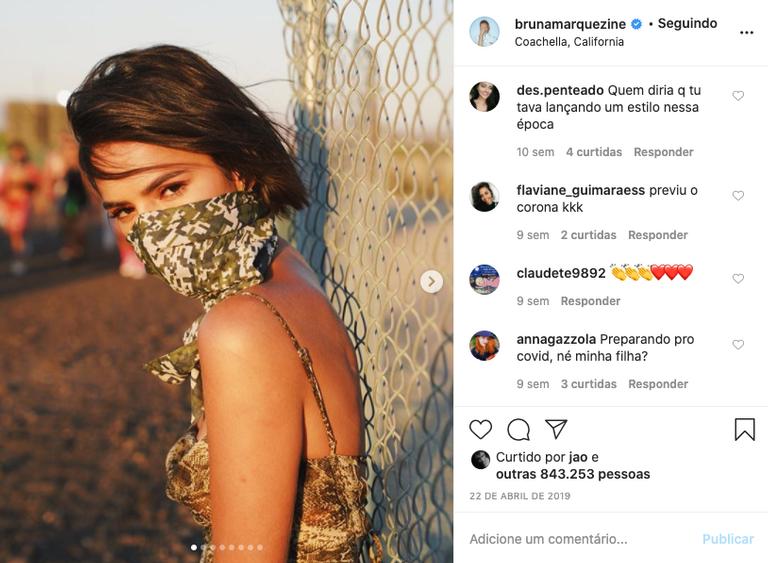 Bruna Marquezine teria 'previsto' pandemia do coronavírus