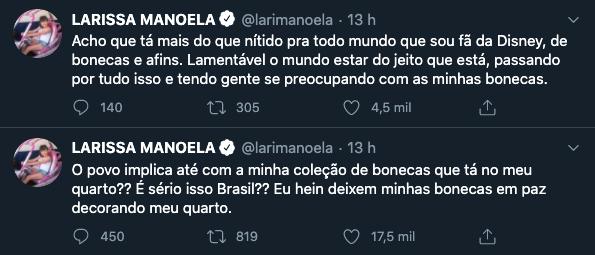 Larissa Manoela rebate críticas sobre coleção de bonecas