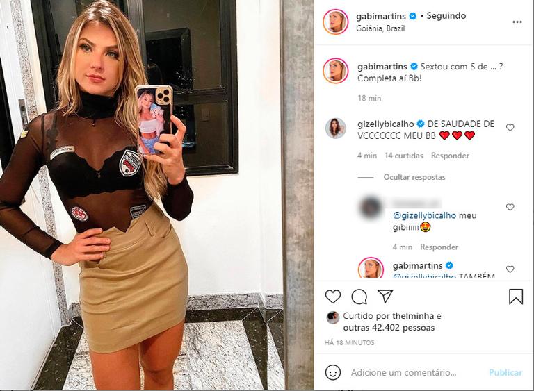 Ex-BBB Gabi Martins