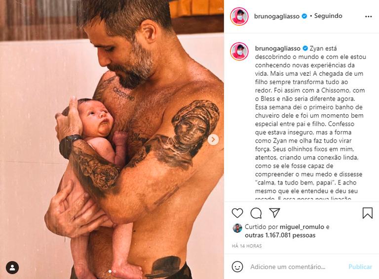 Bruno Gagliasso e o filho, Zyan