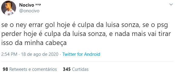 Neymar revolta fãs ao ouvir música de Luísa Sonza