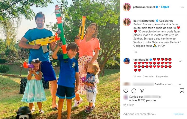 Patricia Abravanel e a festinha do filho