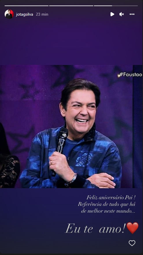 Filho de Faustão homenageia