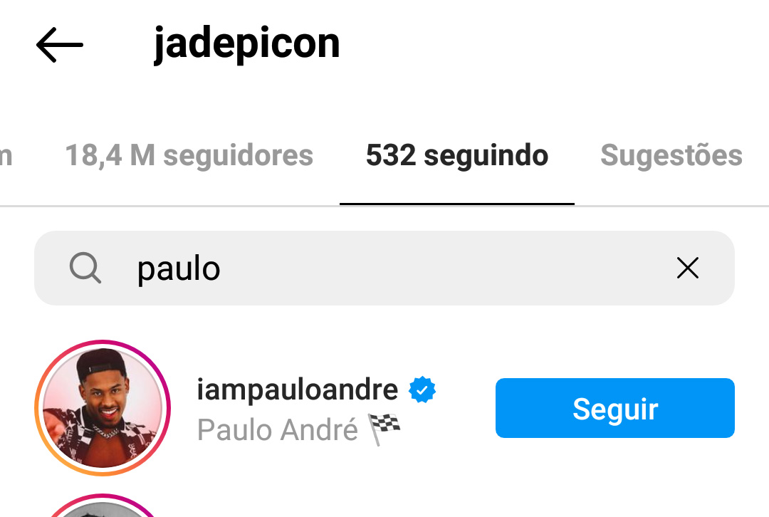 Jade Picon para de seguir participantes do BBB22