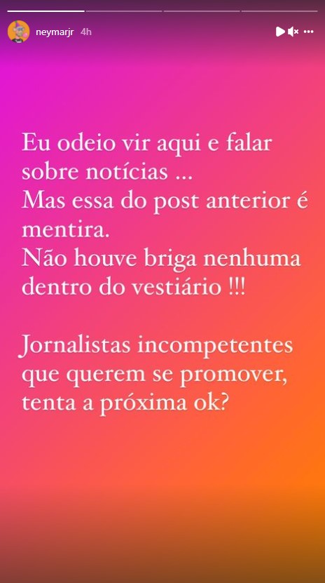 Neymar Jr. desmente fake news