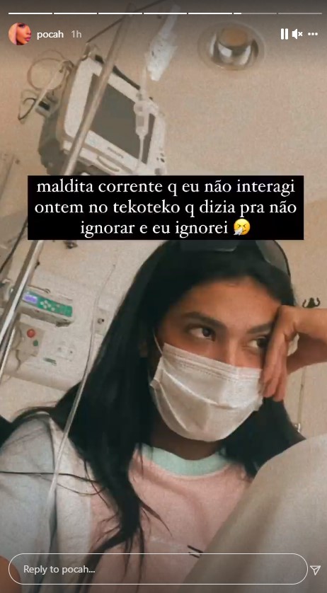 Pocah vai ao hospital às pressas