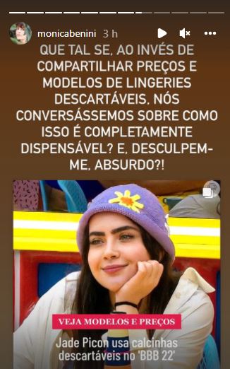 Jade Picon é criticada 