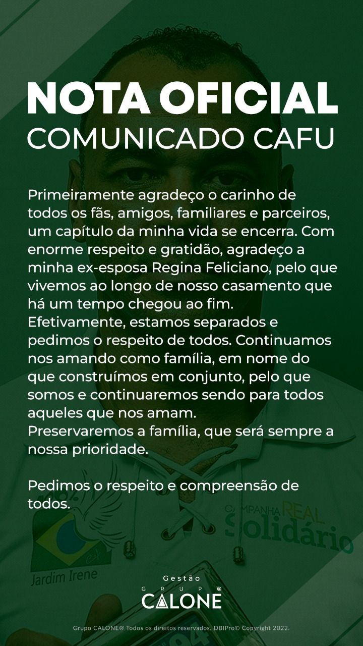 Comunicado de Cafu