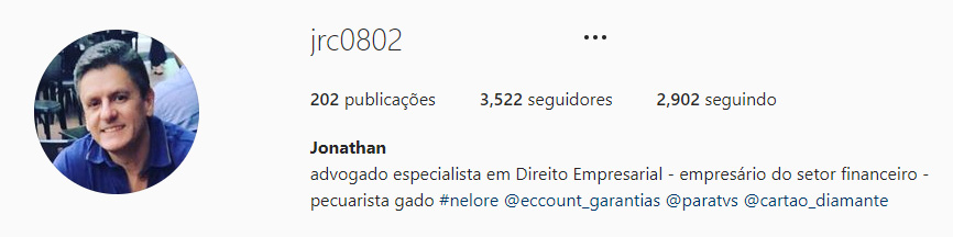 Foto retirada do Instagram do novo namorado de Íris Stefanelli