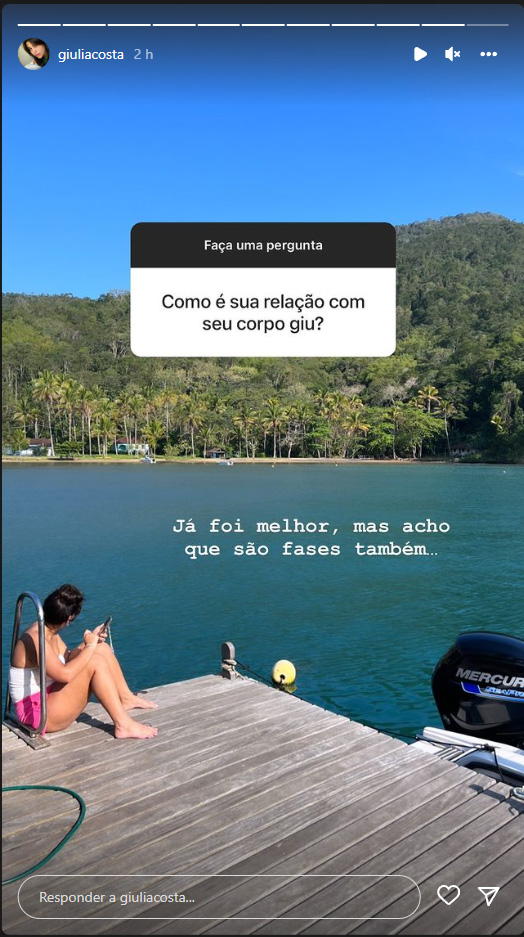 Foto retirada dos Stories de Giulia Costa