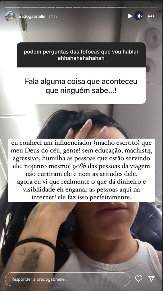 Foto retirada do Stories de Gabi Prado