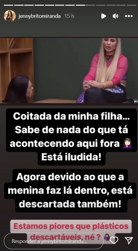 Jenny Miranda se revolta após Gretchen cortar relações com 'ex-filha': "Incoerente"