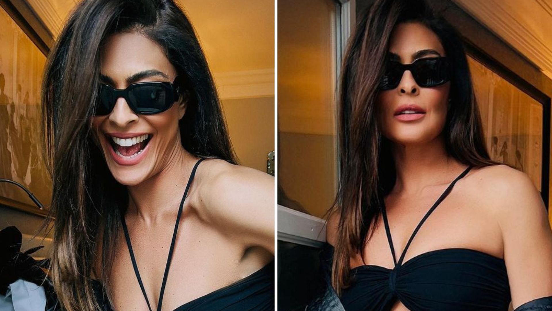 Juliana Paes choca com top milimétrico e curte Paris com a barriga de fora:  