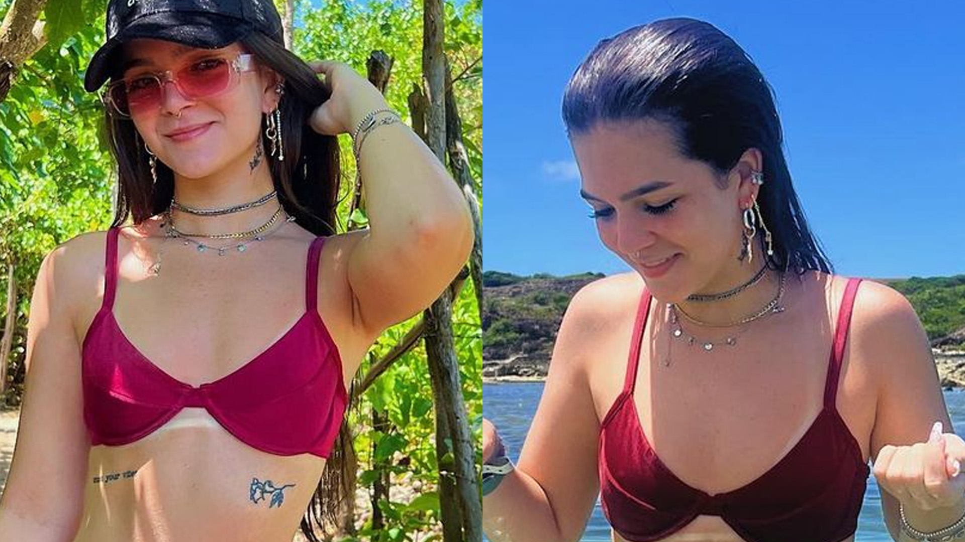 Mel Maia aposta em biquíni cavado e tatuagem na virilha chama atenção: 