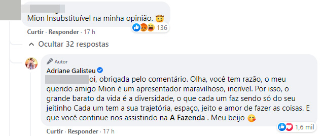 Adriane Galisteu sobre Marcos Mion