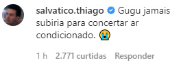 Thiago Salvatico sobre Gugu Liberato