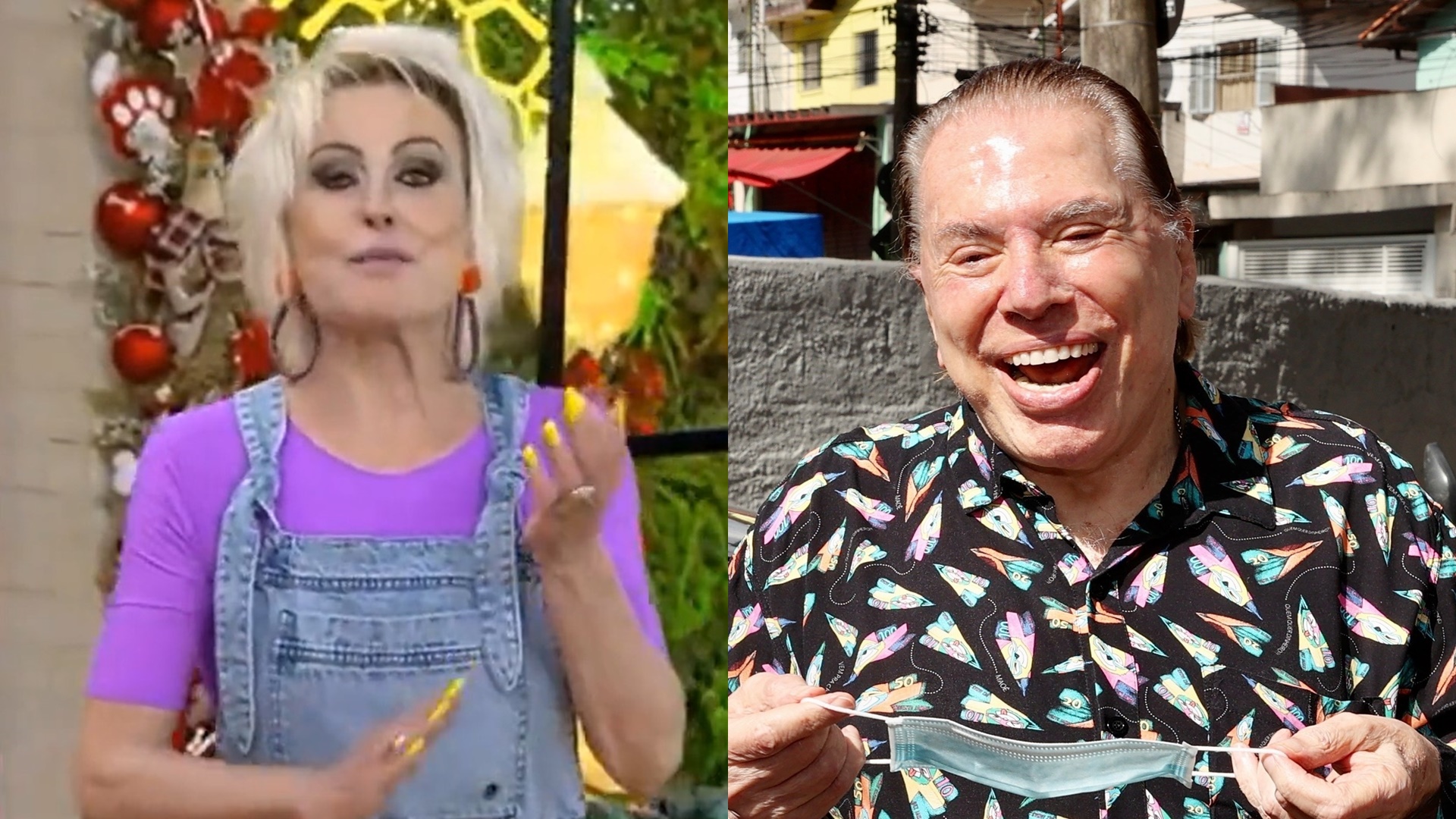 Ana Maria Braga quebra o protocolo e manda recado para Silvio Santos ao vivo na Globo