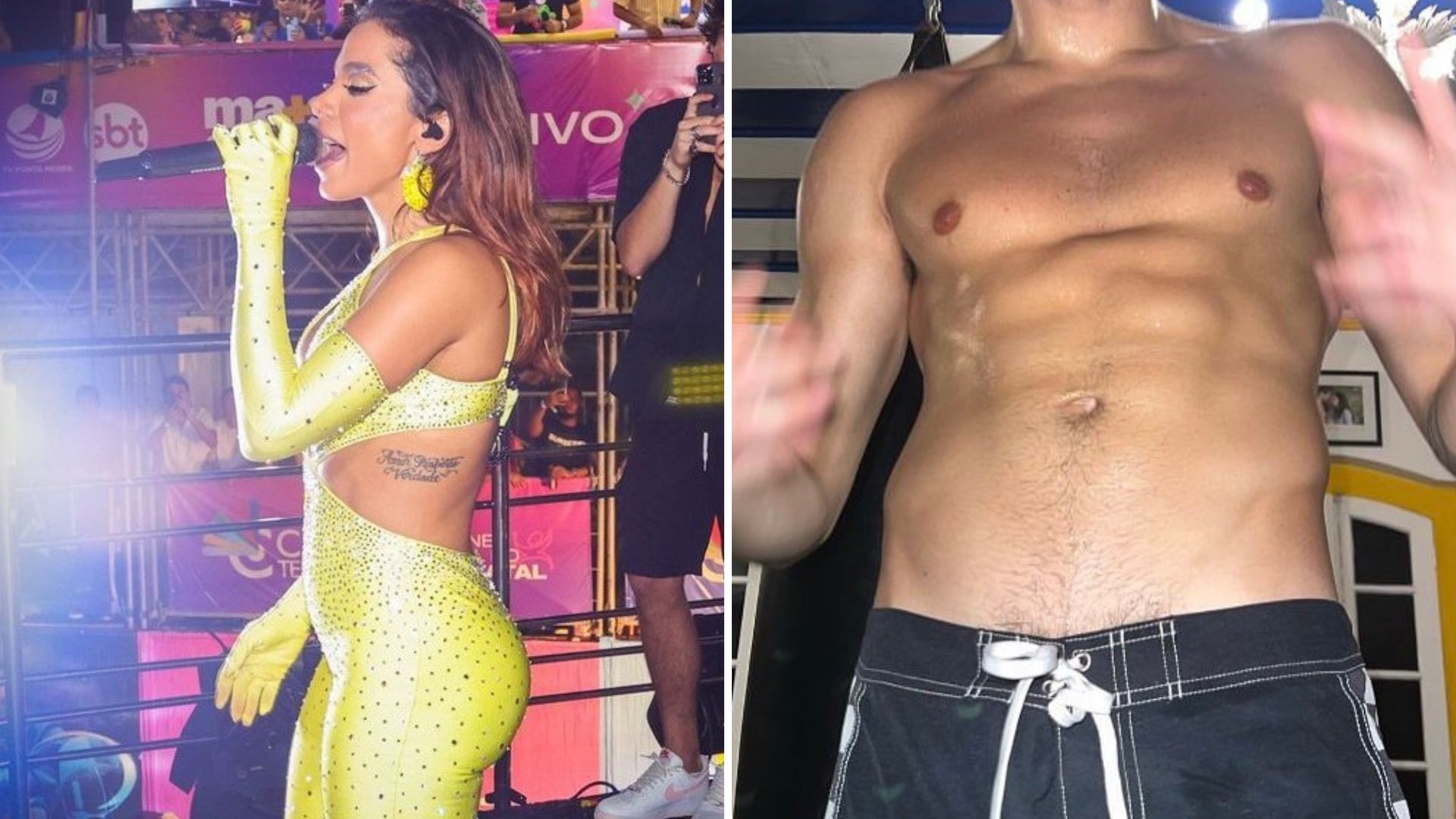 Ficou sério! Ator que vive romance com Anitta é flagrado ao lado da cantora em show