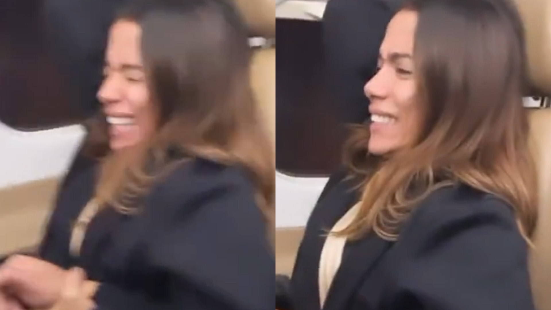 Em vídeo, Anitta se desespera e reza durante voo turbulento: “Meu Deus”