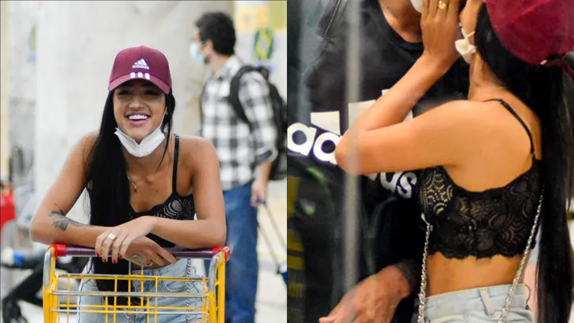 Que calor! Bia Miranda agarra noivo em público e protagoniza pegação quente