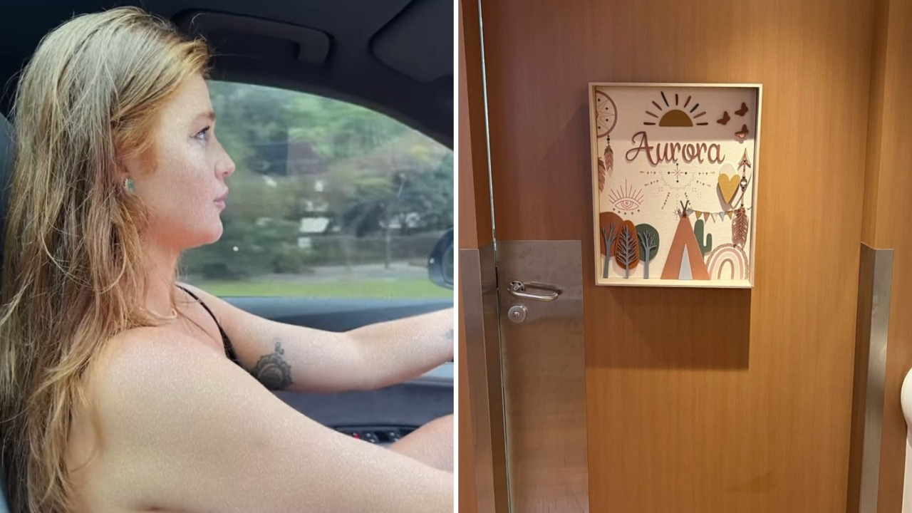 Esposa de Pedro Scooby, Cintia Dicker dirige até maternidade para dar à luz: “Tranquila”
