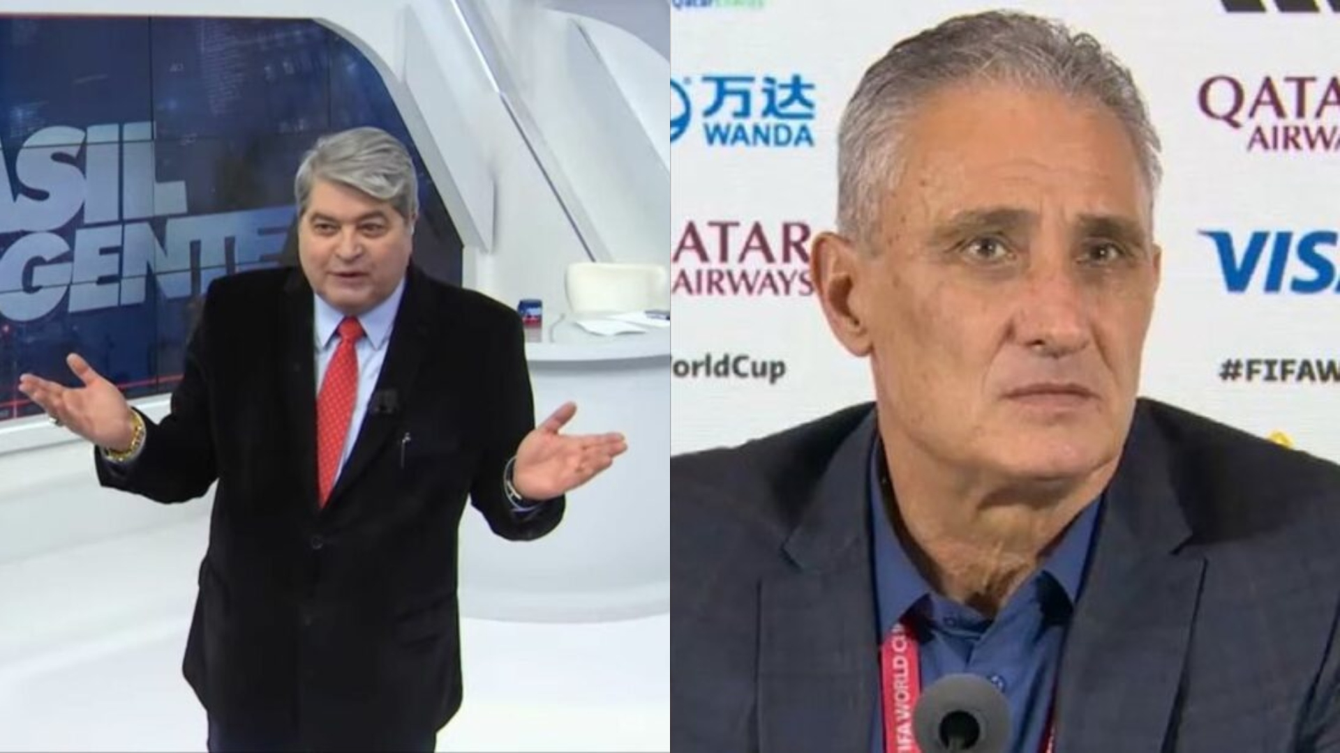 Datena detona Tite após eliminação do Brasil na Copa e comemora demissão: “Graças a Deus”