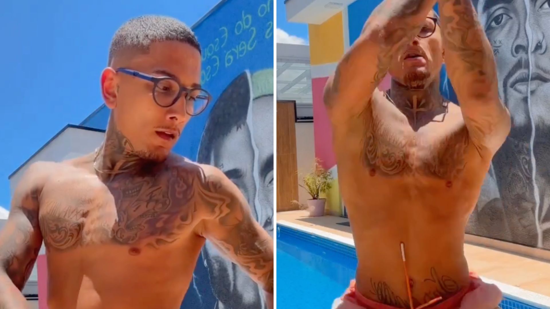 Dynho Alves rebola de shortinho sem cueca e choca fãs com volume: “Tá balançando”