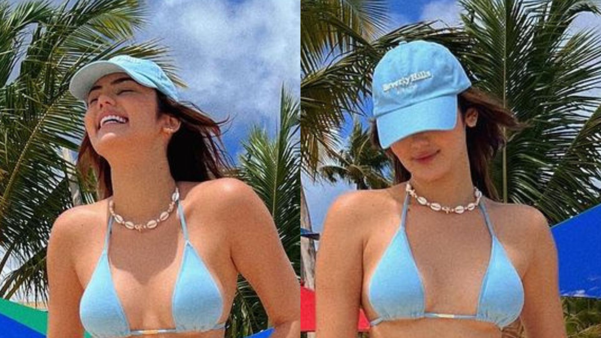 Ex-BBB Eslovênia Marques curte praia e exibe barriga super sarada: “Deusa”