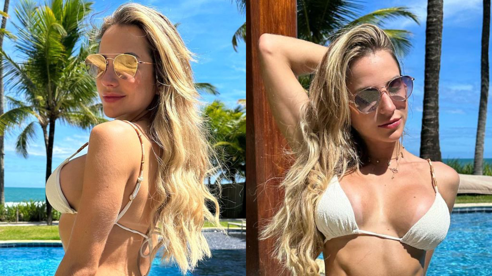Ex-BBB Gabi Martins empina bumbum em biquíni fio-dental mínimo: “Que deusa”
