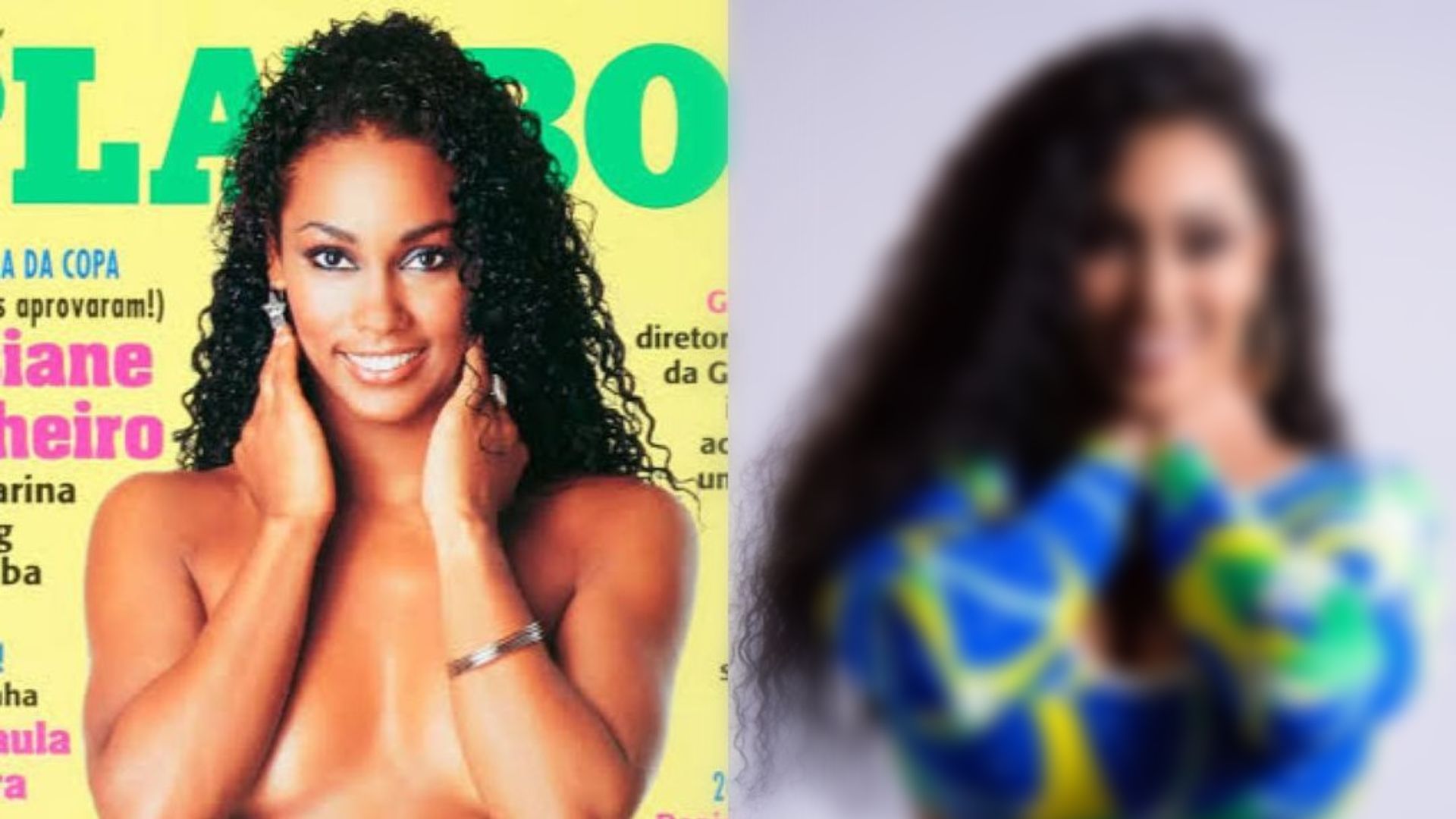 Ex-peoa Rosiane Pinheiro recria capa da Playboy mostrando o antes e depois: “Mais que generoso”