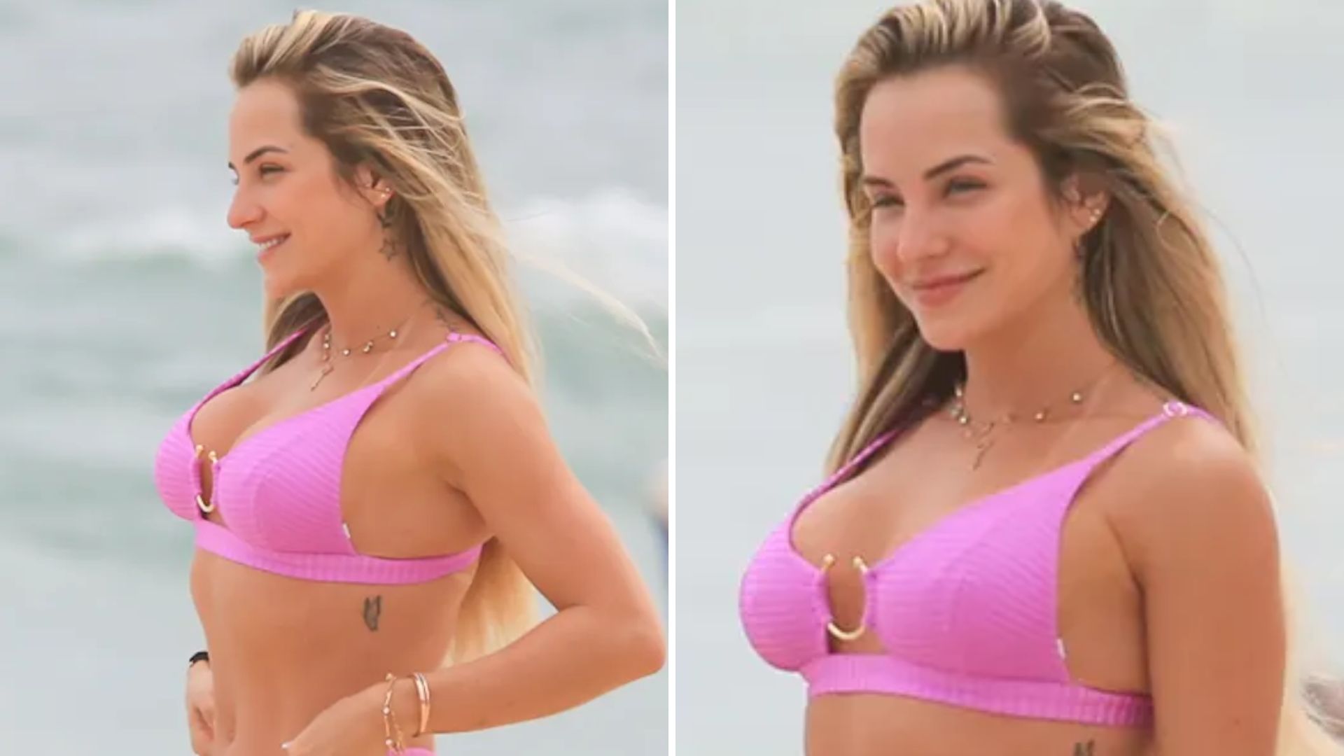 No Rio, Gabi Martins aposta em fio-dental escandaloso e puxa calcinha para fotos