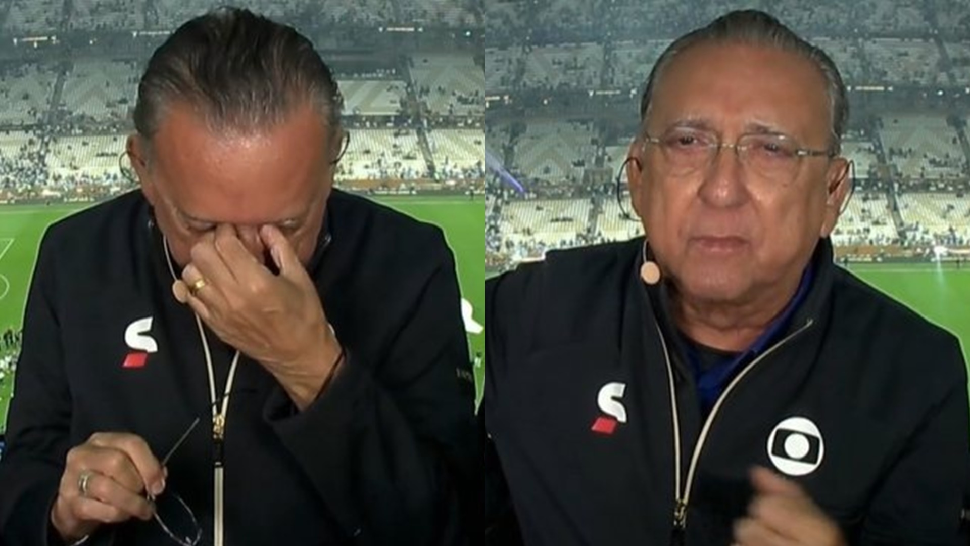 Galvão Bueno cai no choro ao se despedir de Copas do Mundo: “Só tenho a agradecer”