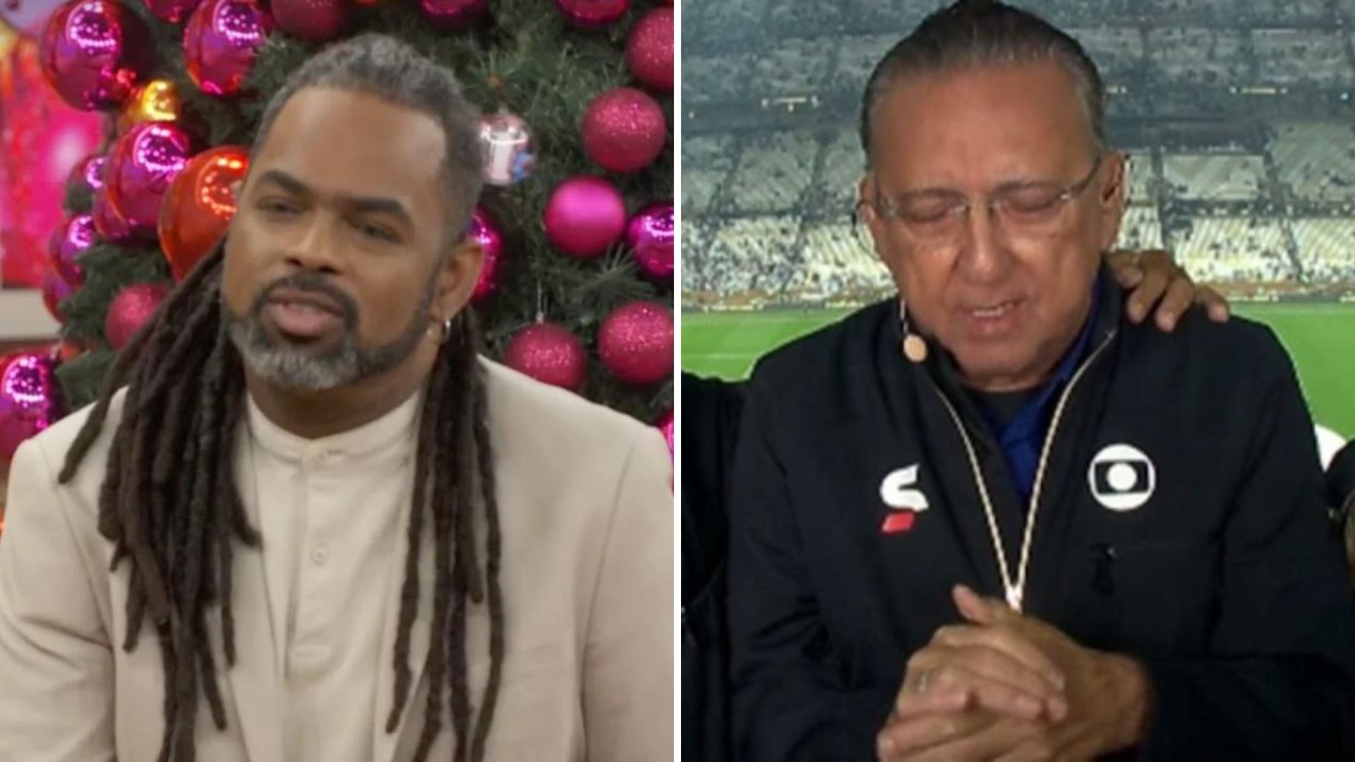Gente? Manoel Soares tenta homenagear Galvão Bueno, mas alfineta o narrador: “Bravo”