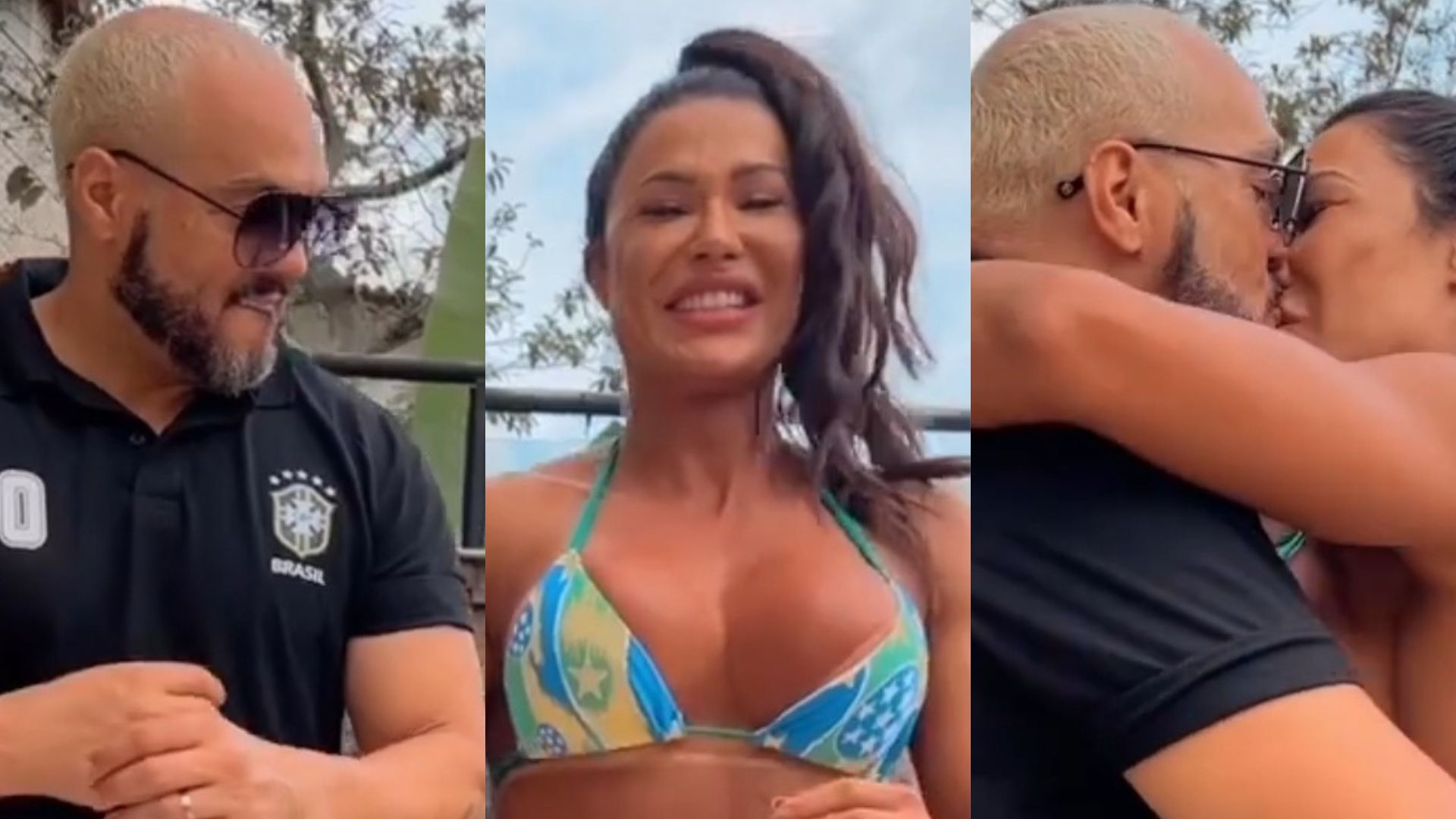 Gracyanne Barbosa rebola de biquíni e faz Belo enlouquecer: “Meu tudão arrasa”