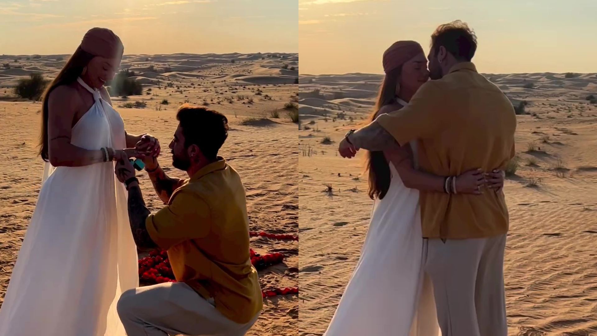 Juju Salimeni é pedida em casamento no meio do deserto em Dubai: “Estamos noivos”