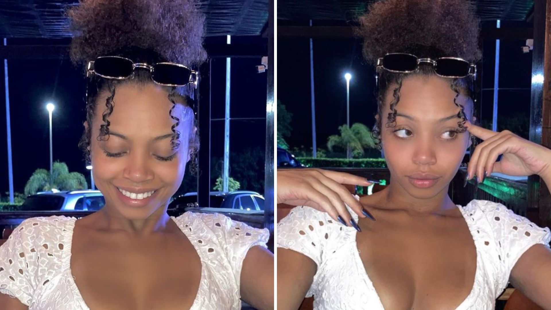 Filha de Dudu Nobre e Adriana Bombom exibe corpão ao posar de top sem sutiã: “Deusa”