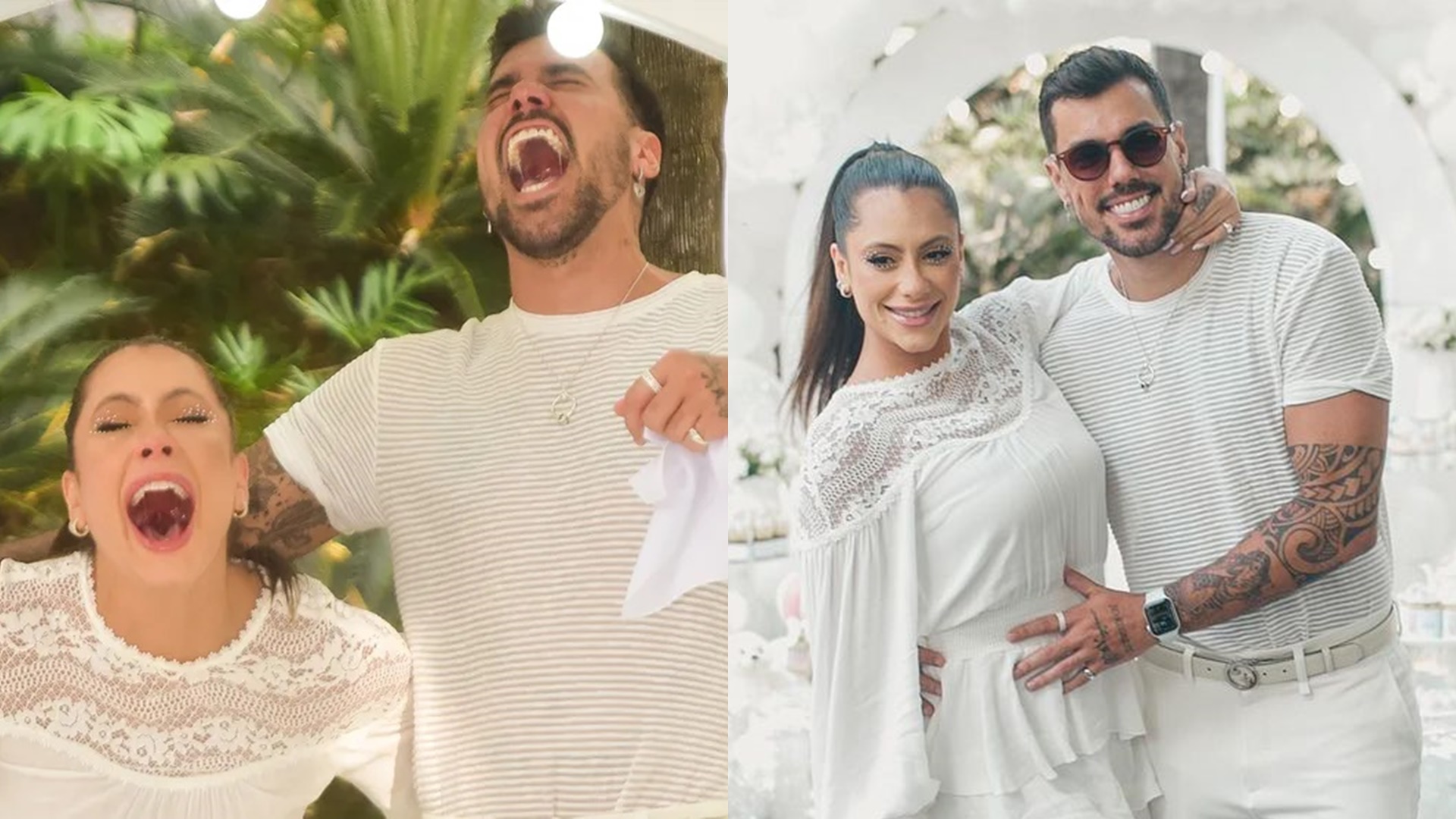 Lipe Ribeiro e Andressa Castorino se emocionam ao descobrir sexo do bebê; assista