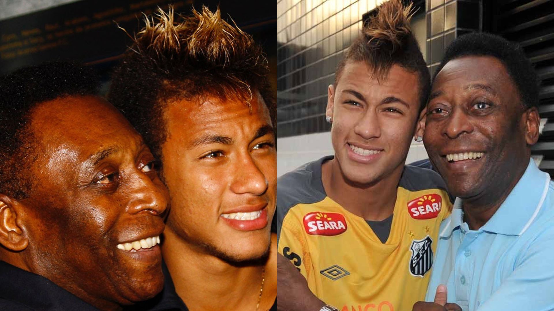 Neymar resgata memória antiga com Pelé no Santos Futebol Clube e lamenta: “Eterno”