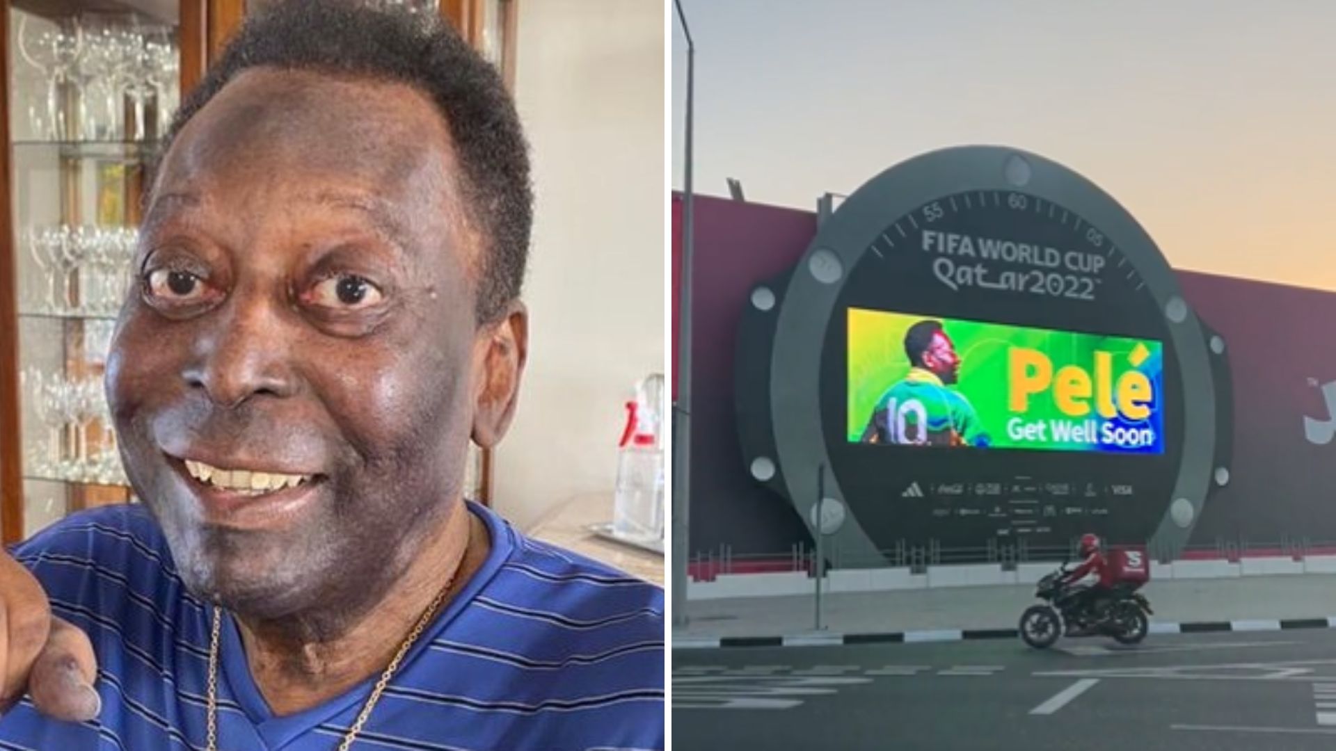 No Catar, FIFA presta apoio a Pelé após piora no estado de saúde: “Fique bem logo”