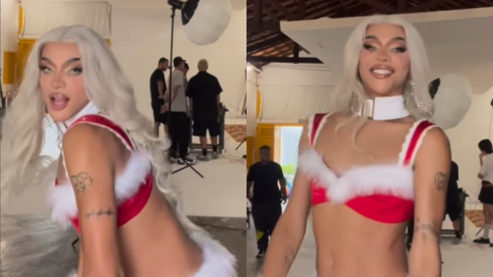 Pabllo Vittar vira Mamãe Noel e rebola de calcinha micro em vídeo: “Linda”